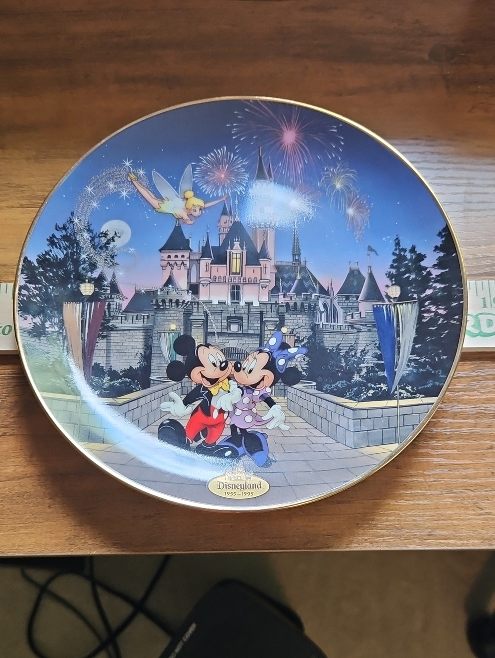 Disneyland Mickey & Minnie Castle Decorative Plate - Blue